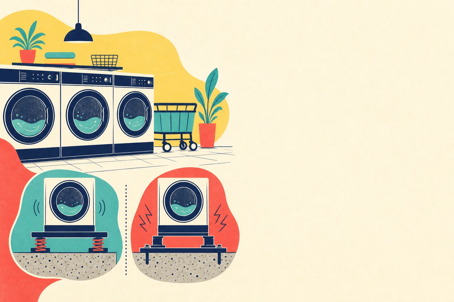 Flat illustration for the article "Soft-Mount v- Hardmount benefits".
