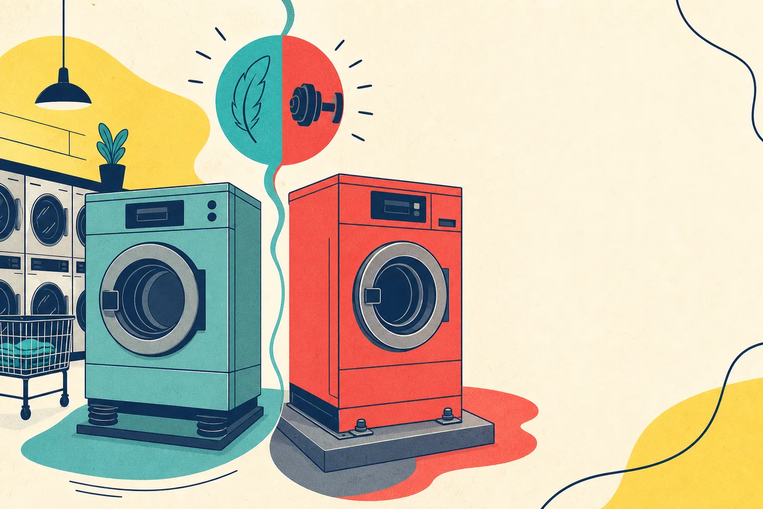 Flat illustration for the article "Soft V Hardmount Washers".