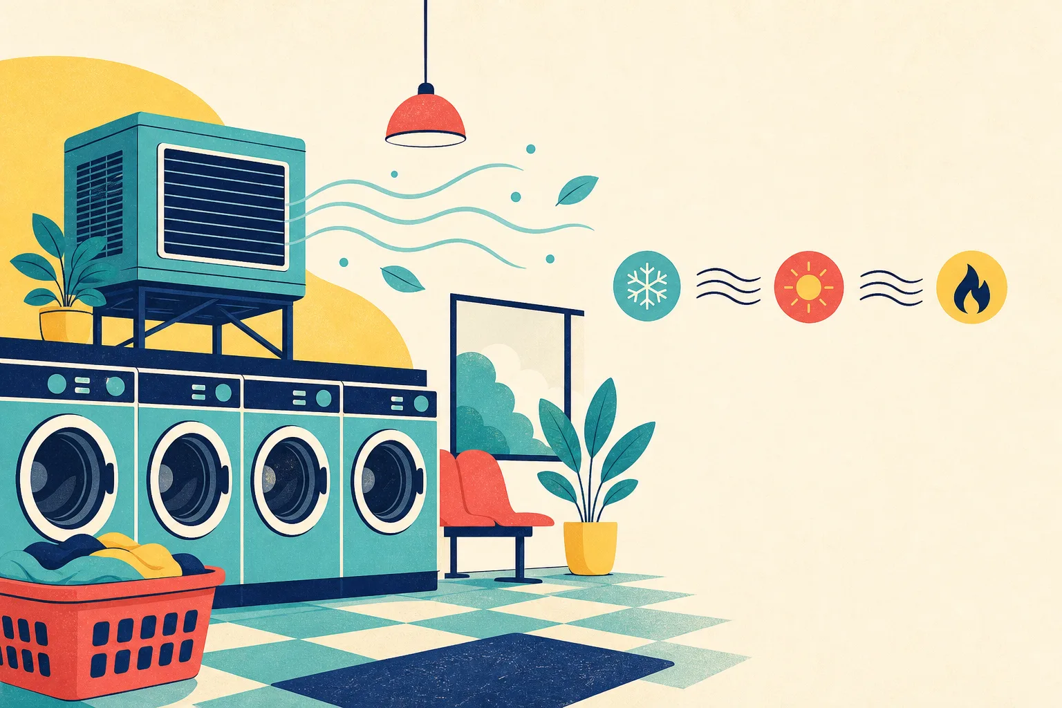 Flat illustration for the article "Swamp Coolers".