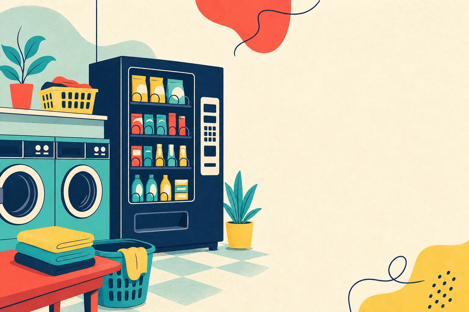 Flat illustration for the article "Vending Income".
