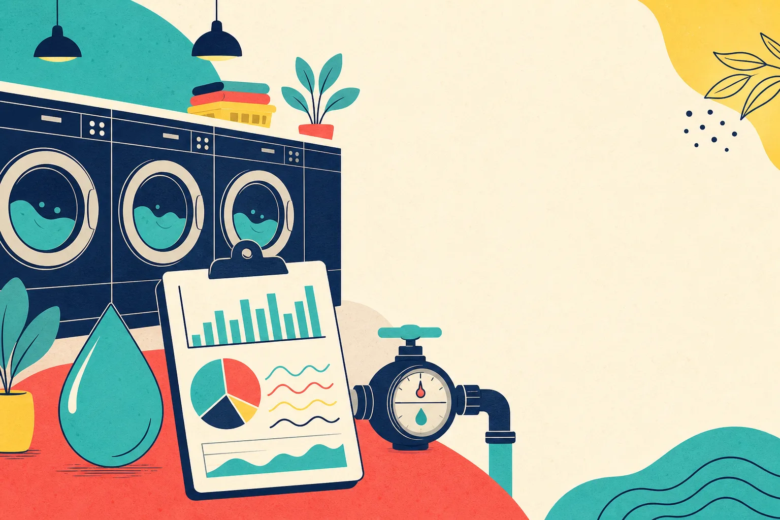 Flat illustration for the article "WATER BILL ANALYSIS".